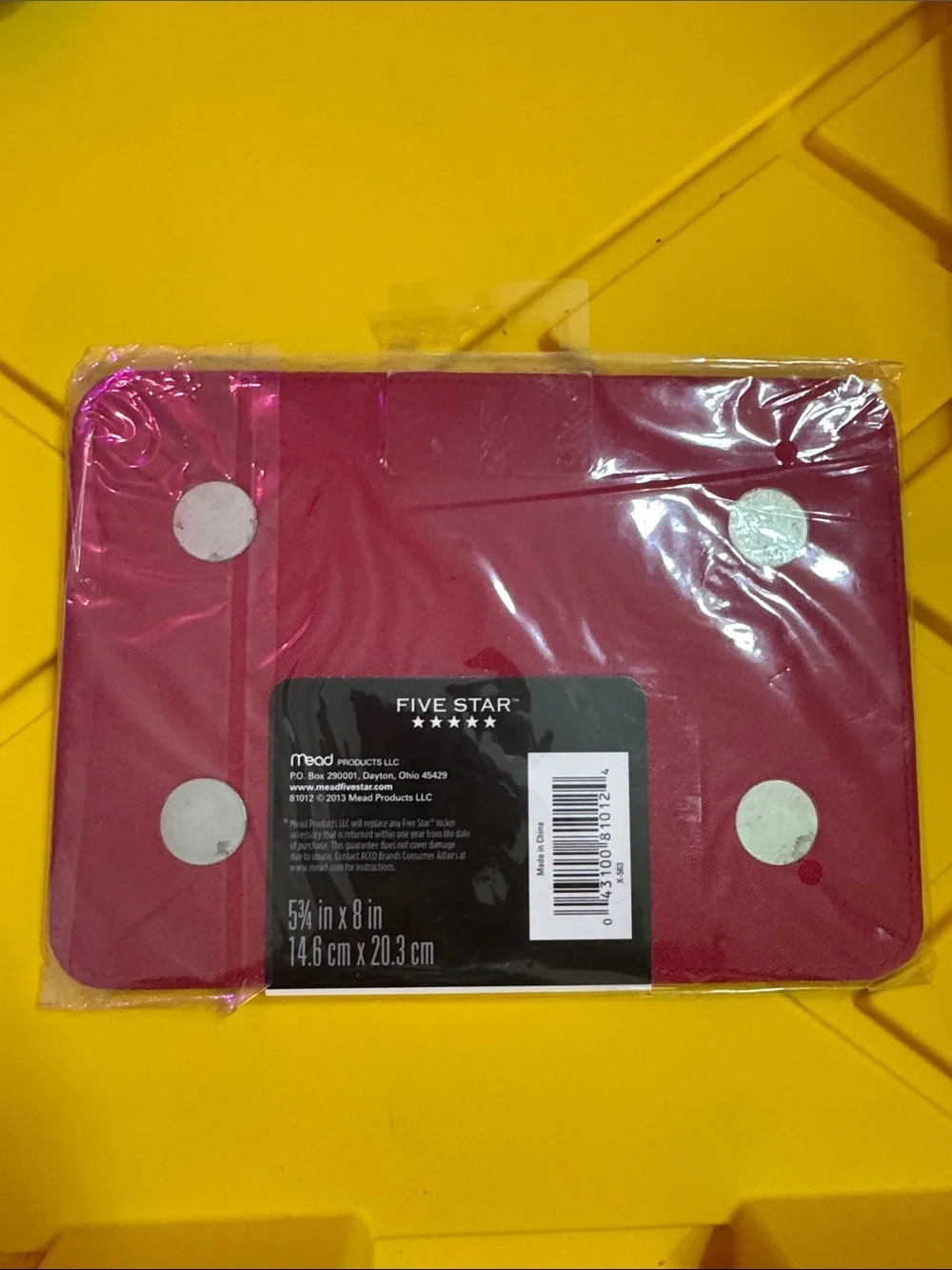 Five Star Black Locker Neoprene Organizer with Pink Tabs C1.B.1R